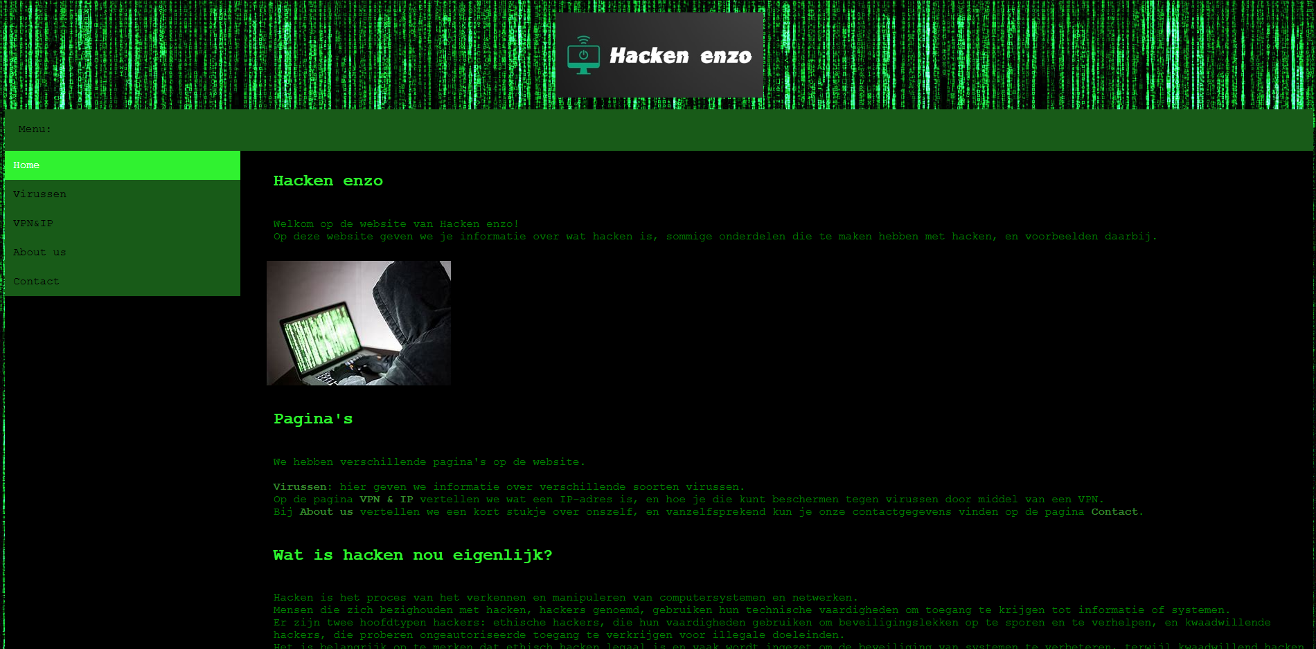 Website 'Hacken enzo'